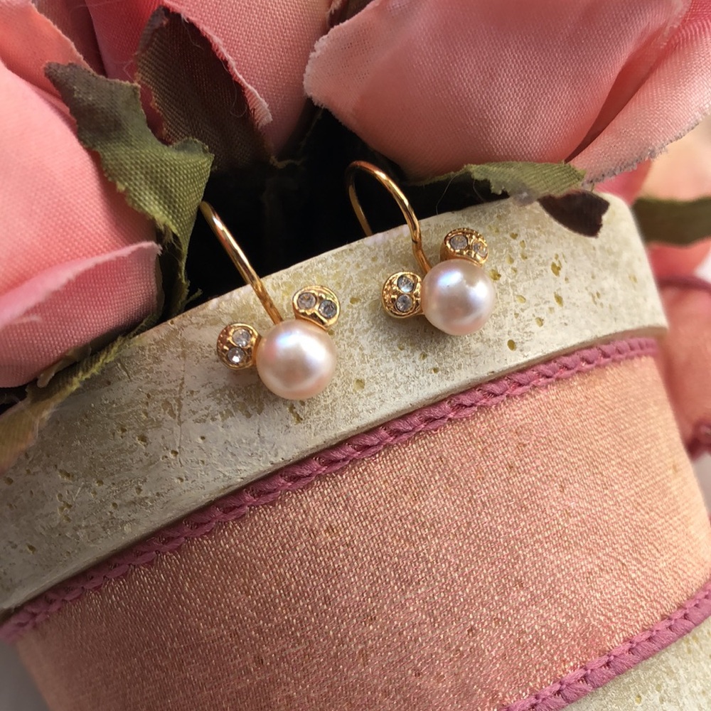 DISNEY Mickey Mouse Gold, Pearl and Gemstone Earrings - Picture 3 of 12